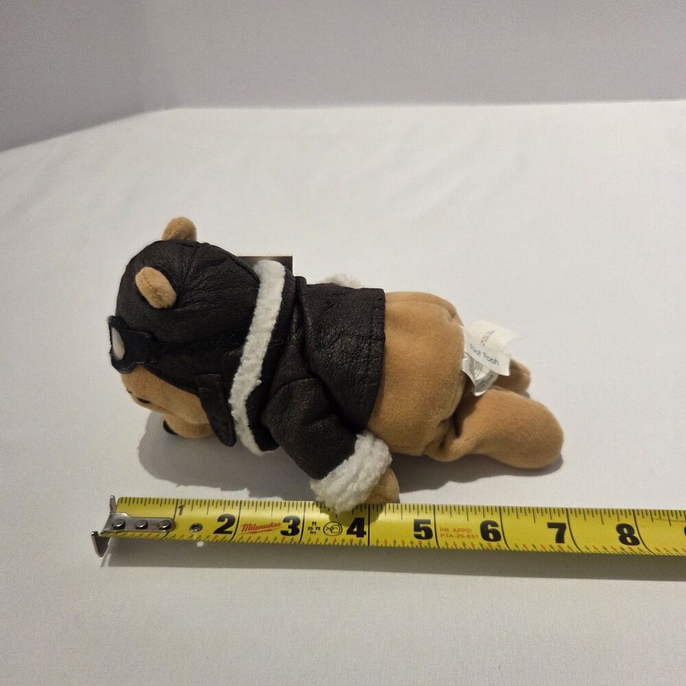 Disney Store Mini Bean Bag Plush Pilot Pooh 8" New W/ Tag #122 - Picture 8 of 8